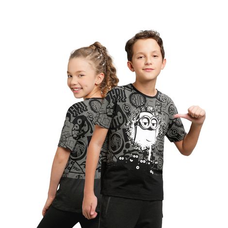 Camiseta-Para-Niños-Unisex-Groupy-Minions