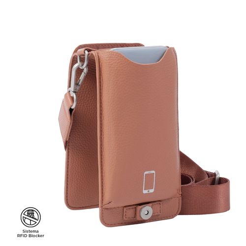 Cartera Porta Celular Bandolera Morral Tarjetas Eco Cuero Pu